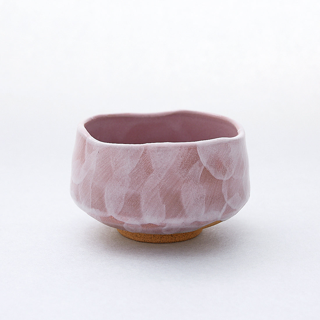 抹茶京 抹茶碗 美濃焼 ピンク粉引き