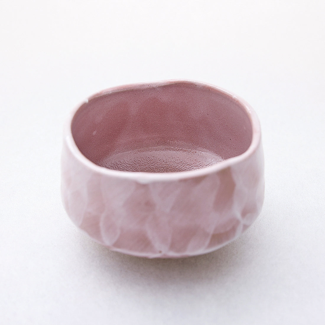 抹茶京 抹茶碗 美濃焼 ピンク粉引き