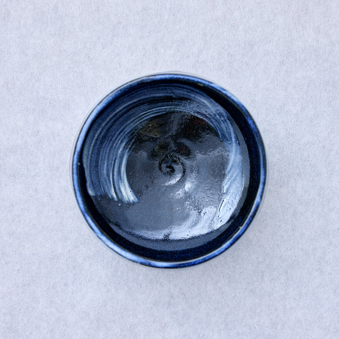 抹茶京 抹茶碗 美濃焼 青釉白刷毛