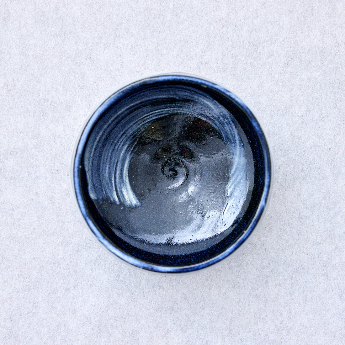 抹茶京 抹茶碗 美濃焼 青釉白刷毛