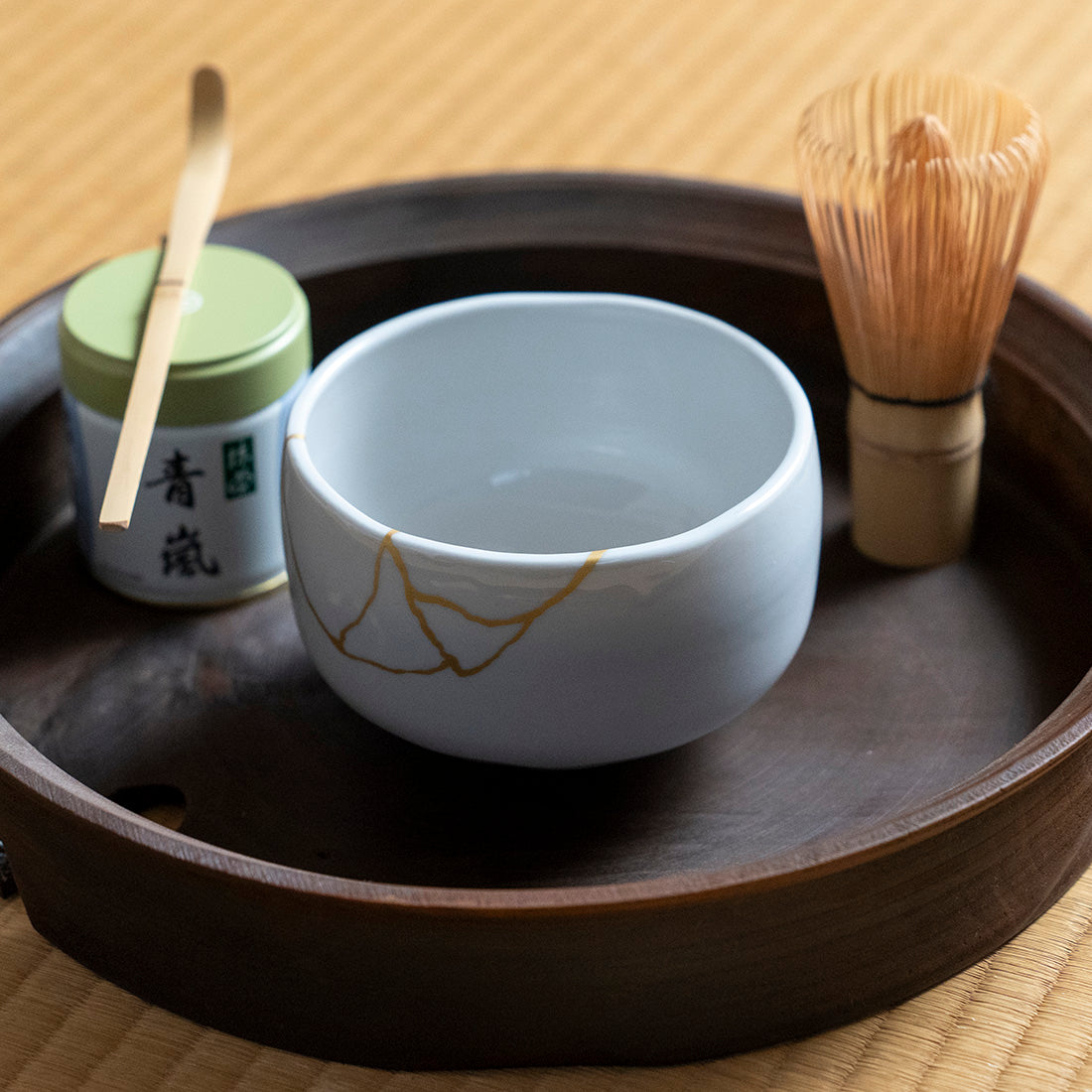 抹茶スターターセット(白天目 金継風)