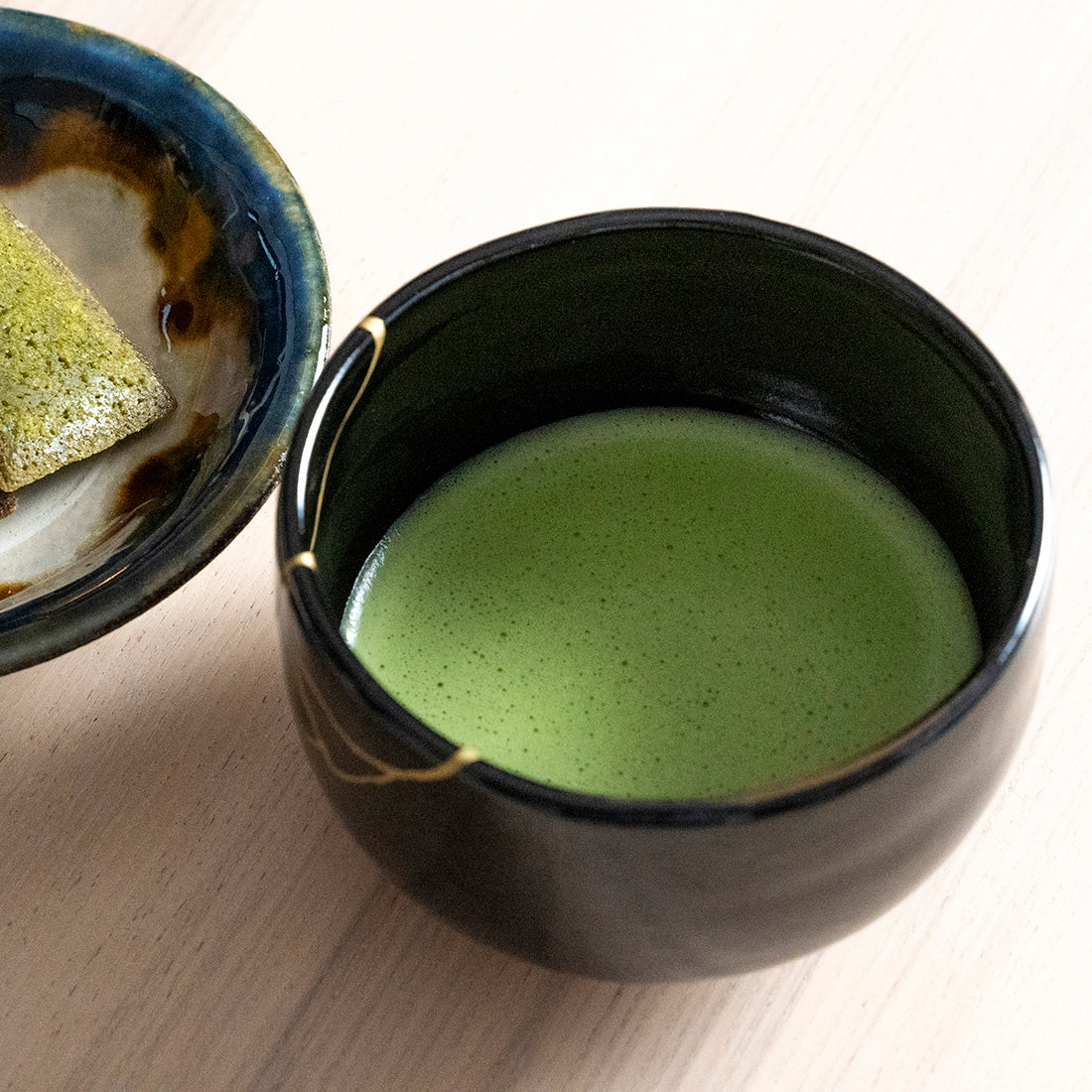 抹茶碗 柚子天目 金継風