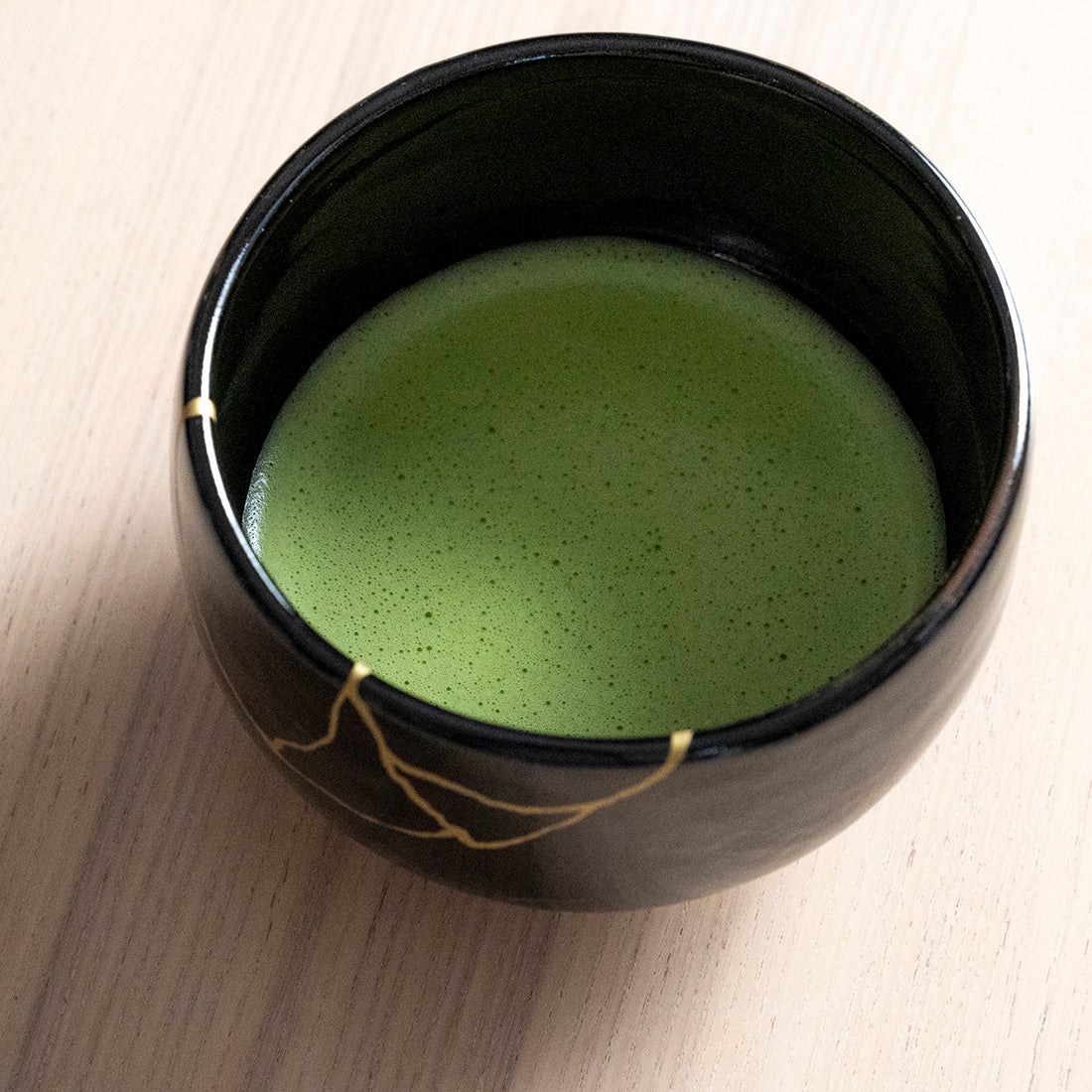 抹茶碗 柚子天目 金継風