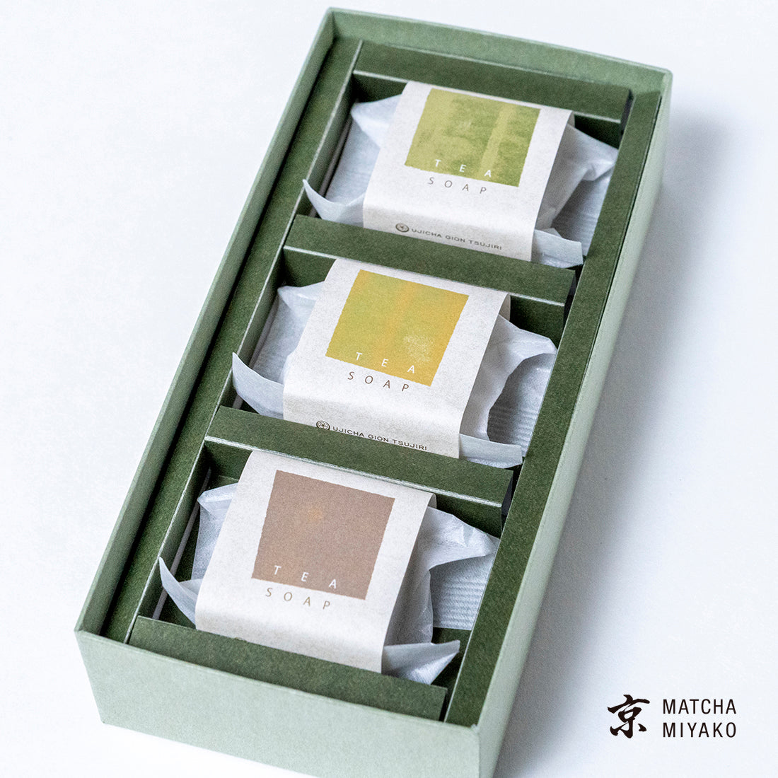 TEA SOAP(抹茶・煎茶・ほうじ茶 各1個入)