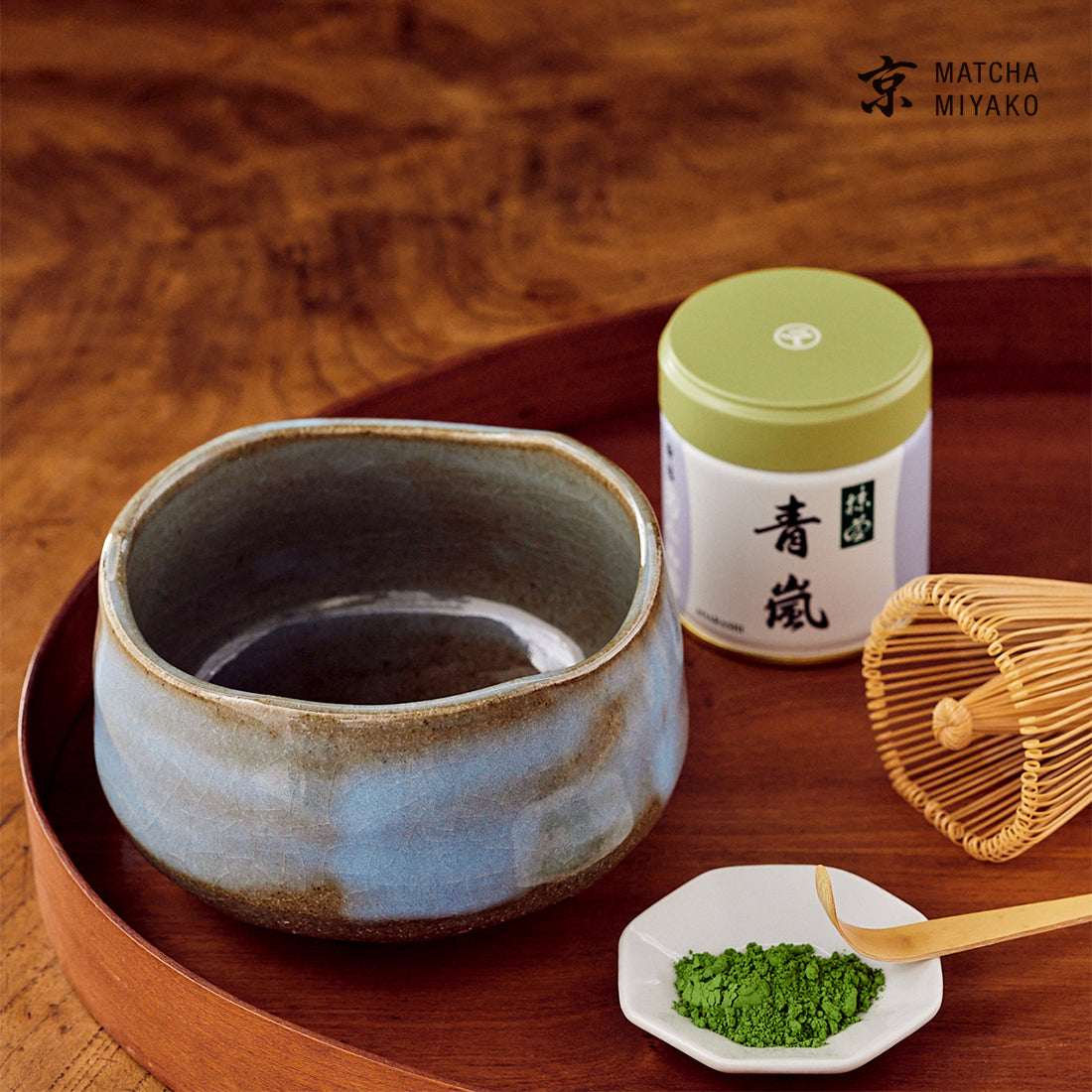 抹茶スターターセット（美濃焼 益子風） – 抹茶 京