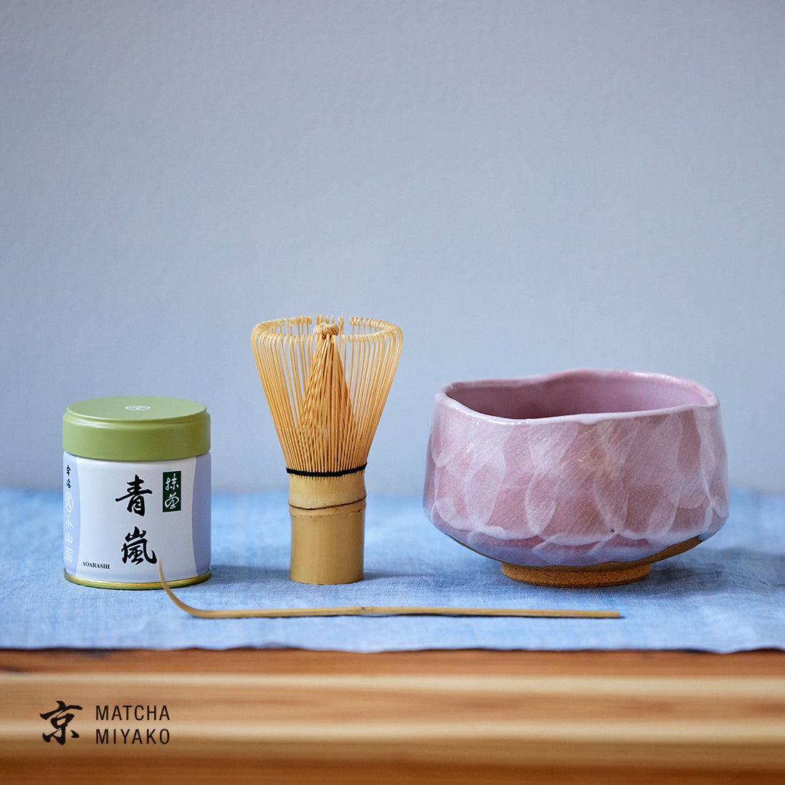 抹茶スターターセット（美濃焼 ピンク粉引き） – 抹茶 京