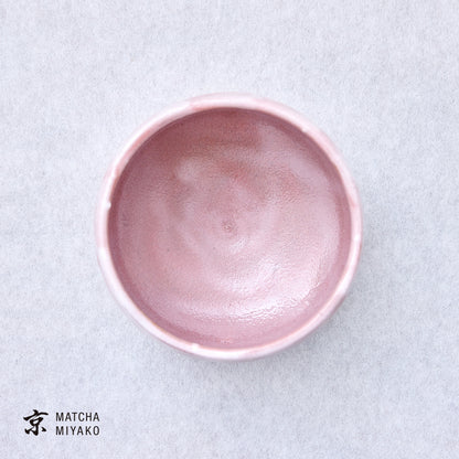 抹茶碗　美濃焼 ピンク粉引き