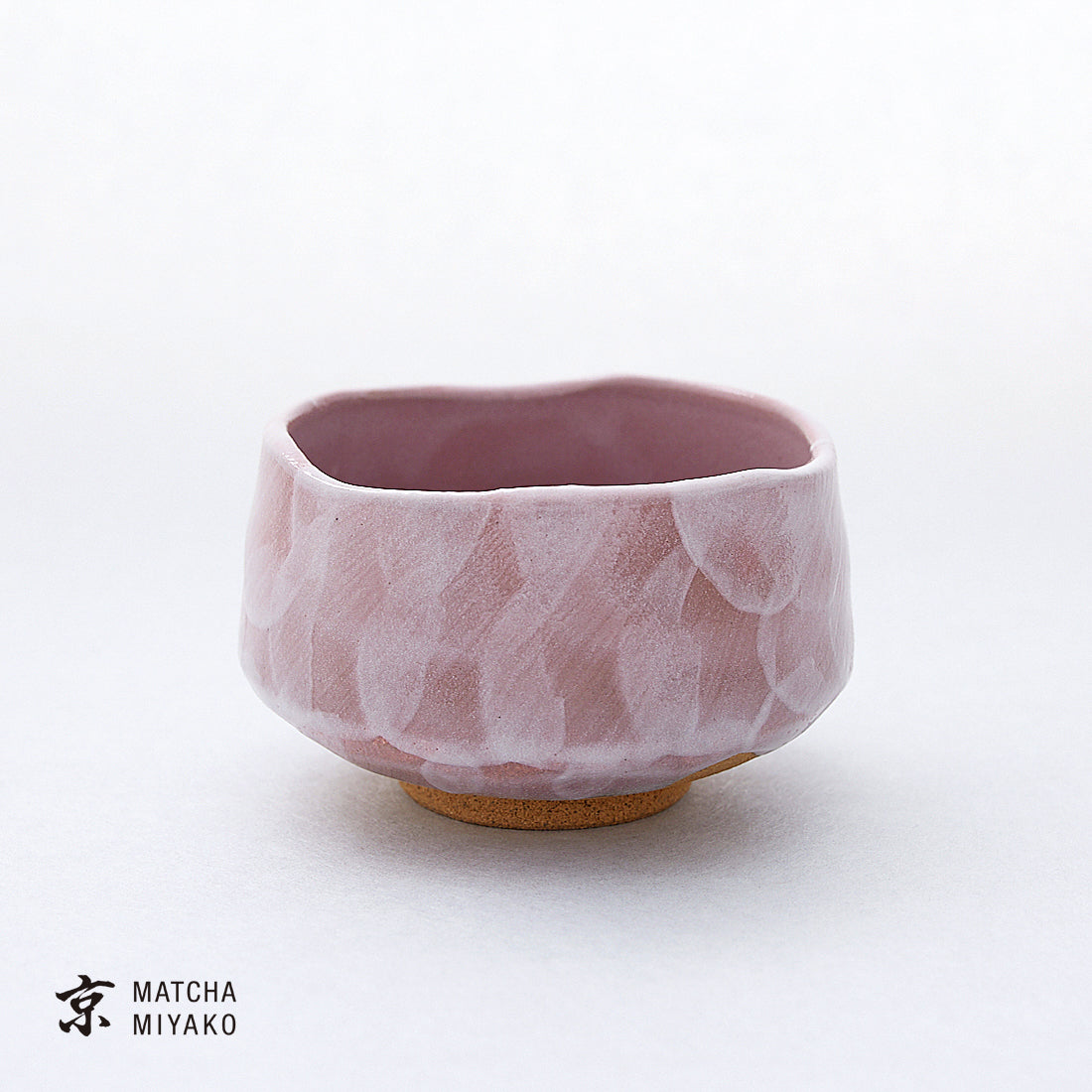 抹茶碗　美濃焼 ピンク粉引き