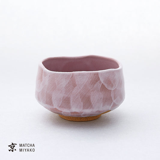 抹茶碗　美濃焼 ピンク粉引き