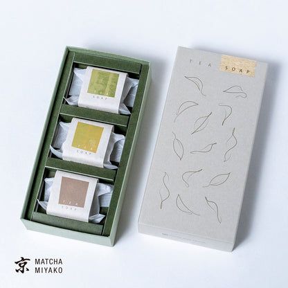 TEA SOAP（抹茶・煎茶・ほうじ茶 各1個入）